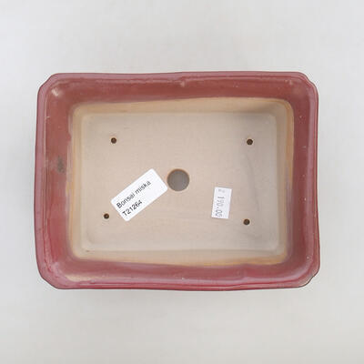 Ceramic bonsai bowl 17.5 x 14.5 x 7 cm, color pink - 3
