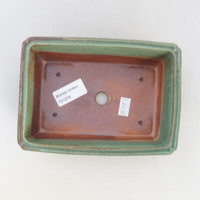 Ceramic bonsai bowl 16.5 x 11 x 5 cm, color green - 3