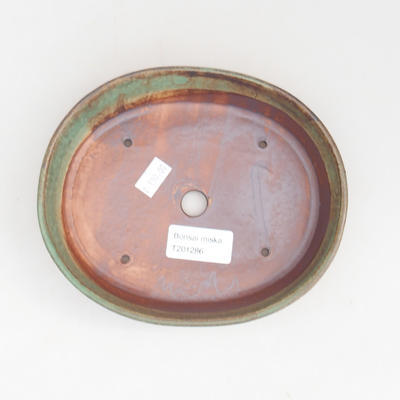 Ceramic bonsai bowl 17 x 14 x 2.5 cm, color green - 3