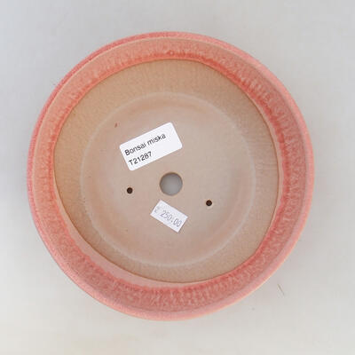 Ceramic bonsai bowl 17 x 17 x 4.5 cm, color pink - 3