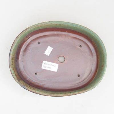 Ceramic bonsai bowl 22 x 17 x 5 cm, color green - 3