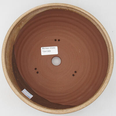 Ceramic bonsai bowl 22 x 22 x 7.5 cm, color beige - 3