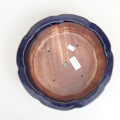Ceramic bonsai bowl 25 x 25 x 7.8 cm, color blue - 3