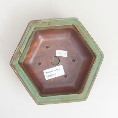 Ceramic bonsai bowl 16 x 14 x 5.5 cm, color green - 3