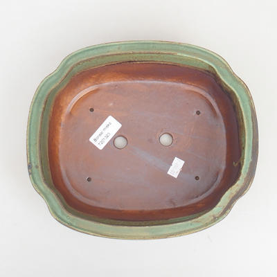 Ceramic bonsai bowl 24 x 21 x 7 cm, color green - 3