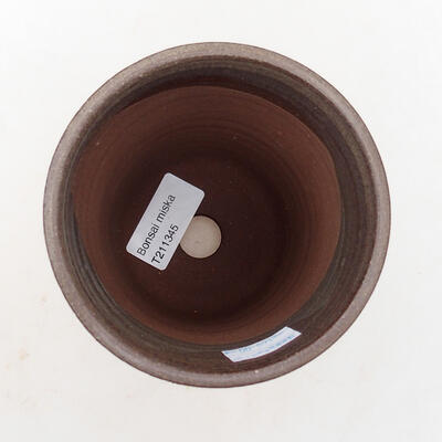 Ceramic bonsai bowl 9.5 x 9.5 x 13.5 cm, brown color - 3