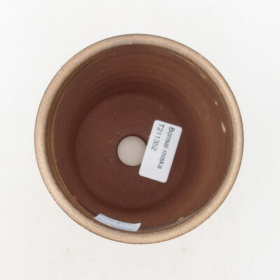 Ceramic bonsai bowl 10 x 10 x 10 cm, color brown - 3