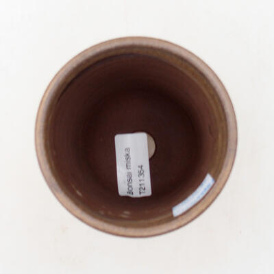 Ceramic bonsai bowl 8 x 8 x 10.5 cm, color brown - 3