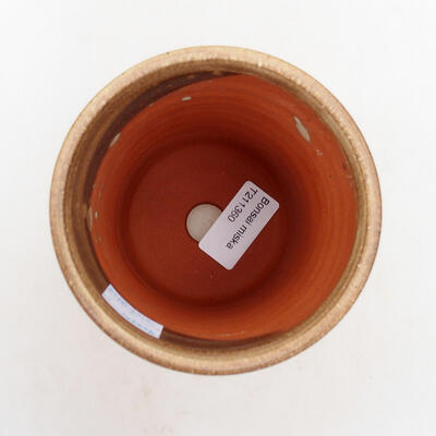 Ceramic bonsai bowl 10 x 10 x 14 cm, color beige - 3