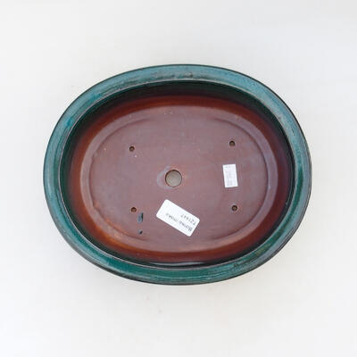 Ceramic bonsai bowl 22 x 17.5 x 8 cm, color green - 3