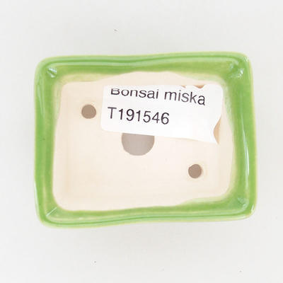 Mini bonsai bowl 6 x 4,5 x 2,5 cm, color green - 3