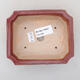 Ceramic bonsai bowl 13 x 10 x 4 cm, burgundy color - 3/3