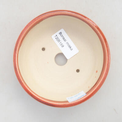 Ceramic bonsai bowl 10.5 x 10.5 x 4 cm, brick color - 3