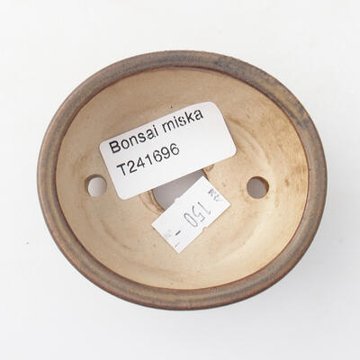 Ceramic bonsai bowl 7.5 x 7 x 3.5 cm, color brown - 3
