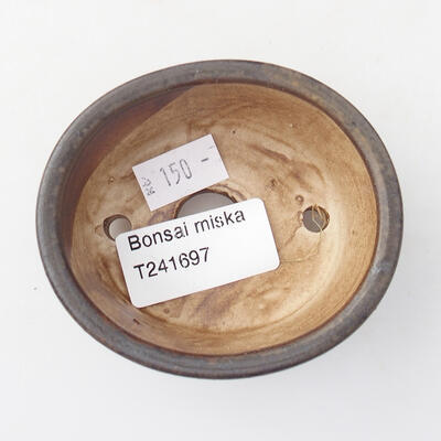 Ceramic bonsai bowl 7.5 x 7 x 3.5 cm, color brown - 3