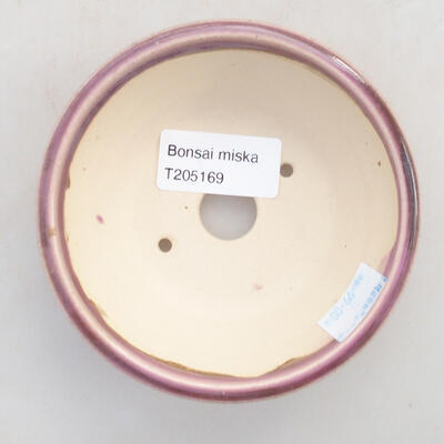Ceramic bonsai bowl 10 x 10 x 3.5 cm, color purple - 3