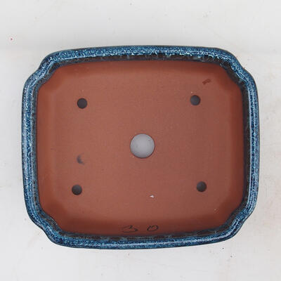 Bonsai bowl 15 x 13 x 5 cm, color blue-white - 3