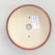 Ceramic bonsai bowl 11.5 x 11.5 x 5 cm, burgundy color - 3/3