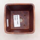 Ceramic bonsai bowl 8 x 8 x 6 cm, color brown - 3/3