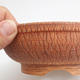 Ceramic bonsai bowl 18 x 18 x 5,5 cm, brown-red color - 3/4