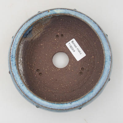 Ceramic bonsai bowl - 16 x 16 x 5 cm, color blue - 3