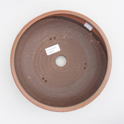 Ceramic bonsai bowl - 24 x 24 x 6,5 cm, red color - 3