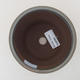 Ceramic bonsai bowl 9.5 x 9.5 x 10 cm, brown color - 3/3