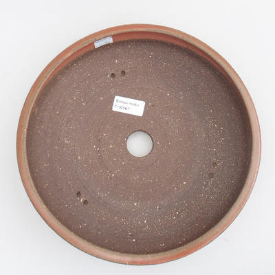 Ceramic bonsai bowl - 27 x 27 x 6 cm, red color - 3