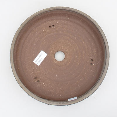 Ceramic bonsai bowl - 24 x 24 x 5,5 cm, gray color - 3