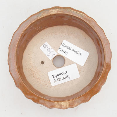 Ceramic bonsai bowl 11,5 x 11,5 x 4,5 cm, color brown - 2nd quality - 3