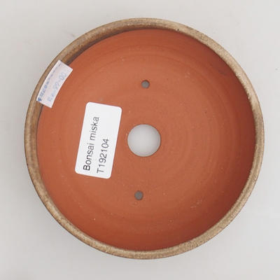 Ceramic bonsai bowl 11 x 11 x 3 cm, color beige - 3