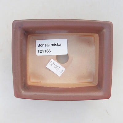 Ceramic bonsai bowl 10 x 8 x 4 cm, color pink - 3