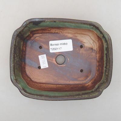 Ceramic bonsai bowl 15 x 12 x 4 cm, color green - 3
