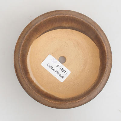 Ceramic bonsai bowl 11,5 x 11,5 x 3,5 cm, color brown - 3
