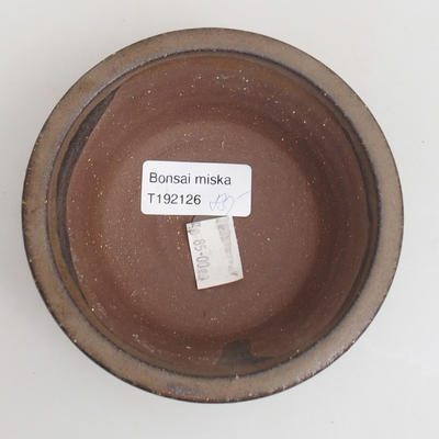 Ceramic bonsai bowl 11 x 11 x 4 cm, brown color - 3