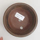 Ceramic bonsai bowl 12 x 12 x 4 cm, brown color - 3/3