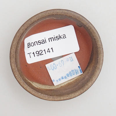Ceramic bonsai bowl 6 x 6 x 1,5 cm, color brown - 3