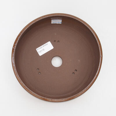 Ceramic bonsai bowl 18.5 x 18.5 x 7 cm, color brown - 3