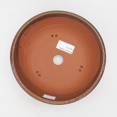 Ceramic bonsai bowl 18.5 x 18.5 x 6.5 cm, color brown - 3
