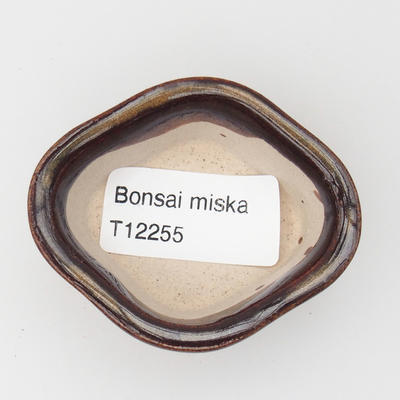 Mini bonsai bowl 6 x 5 x 2,5 cm, color brown - 3