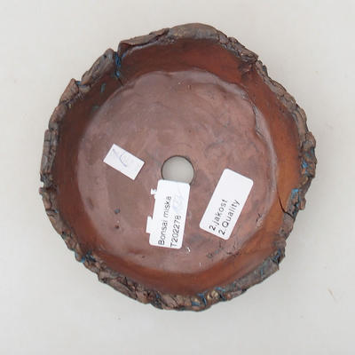 Ceramic bonsai bowl 14 x 14 x 5 cm, gray color - 2nd quality - 3