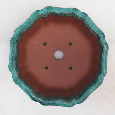 Bonsai bowl 19 x 19 x 6 cm, color green - 3