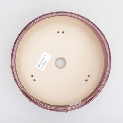 Ceramic bonsai bowl 18 x 18 x 7.5 cm, color purple - 3