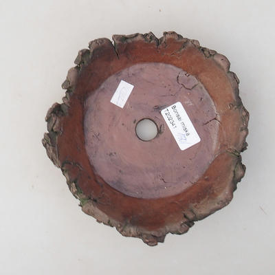Ceramic bonsai bowl 14 x 14 x 4 cm, gray color - 2nd quality - 3