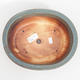 Ceramic bonsai bowl 23,5 x 19,5 x 8 cm, brown-blue color - 3/4