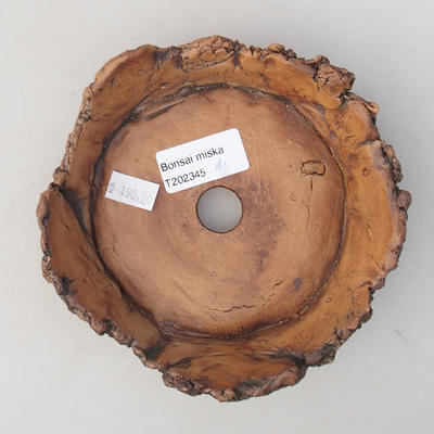 Ceramic bonsai bowl 13 x 13 x 4 cm, gray color - 2nd quality - 3