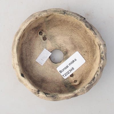 Ceramic bonsai bowl 10 x 10 x 3 cm, gray color - 2nd quality - 3