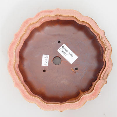 Ceramic bonsai bowl 18,5 x 18,5 x 5 cm, color pink - 3