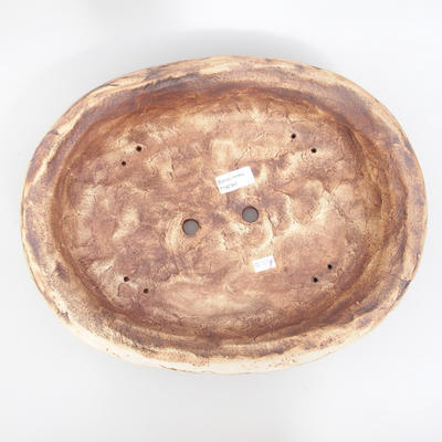 Ceramic bonsai bowl 37 x 29 x 8,5 cm, brown-green color - 2nd quality - 3