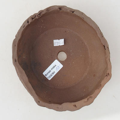 Ceramic bonsai bowl 16 x 16 x 6 cm, gray color - 2nd quality - 3